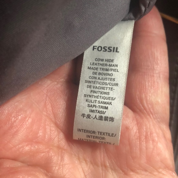 FOSSIL Pebble Leather blue Tote bag 💼 - Picture 6 of 16